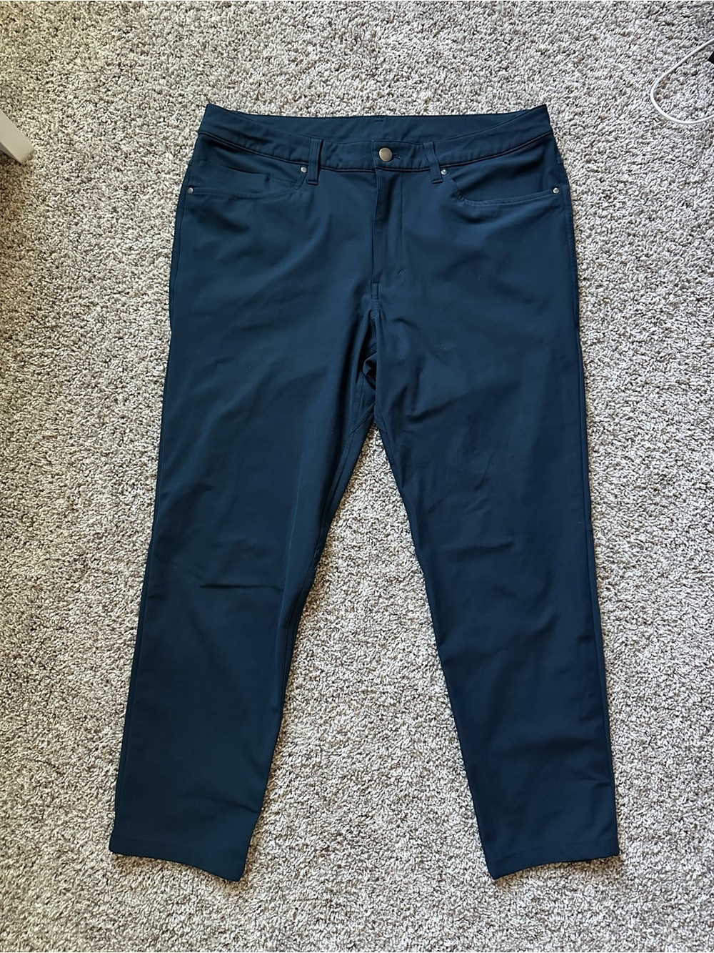 Lululemon Men's ABC Pant Slim Fit Navy Blue, Warpstreme, Athleisure Size 33